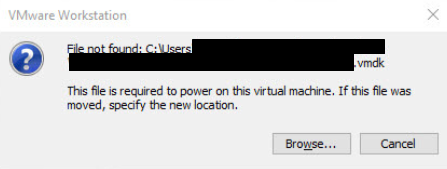 This file is required to power on this virtual machine