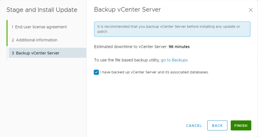 Backup vCenter Server