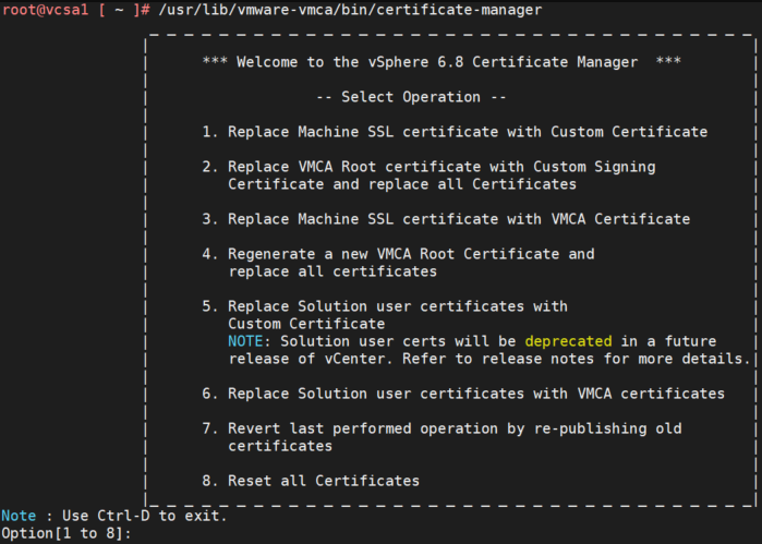 vSphere Certificate Manager