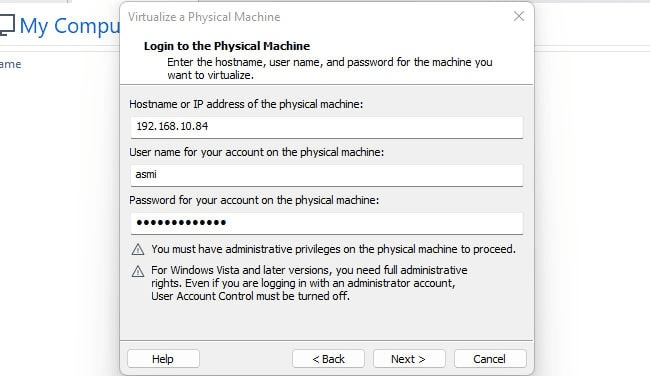 login-to-the-physical-machine