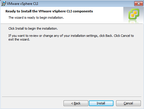 Install vSphere CLI
