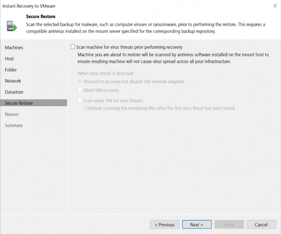 Veeam Instant Recovery to Migrate Hyper-V to VMware VM