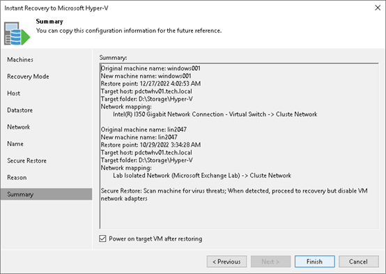 How to Perform Veeam Instant VM Recovery to Hyper-V