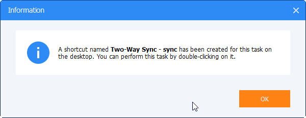 Two Way Sync Shortcut