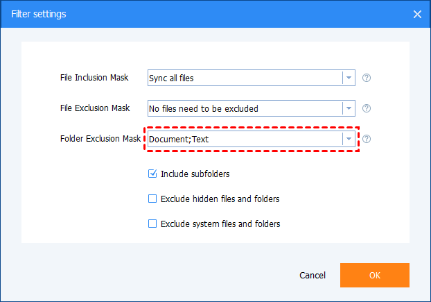 Folder Exclusion