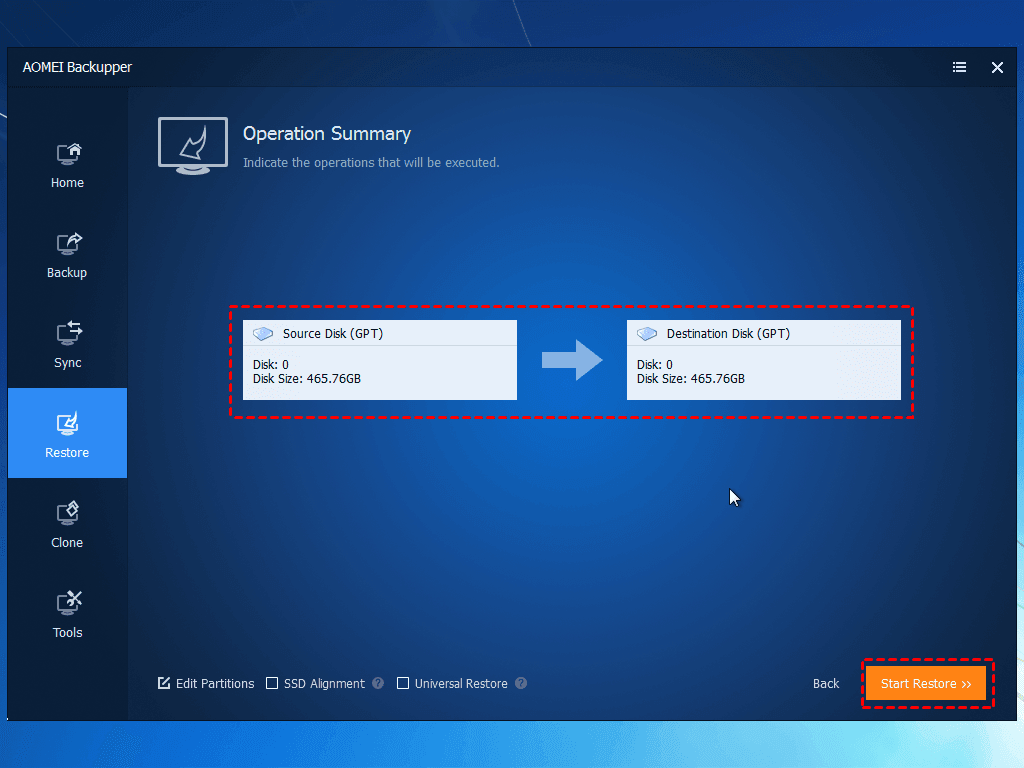 Restore Disk Image to New SSD