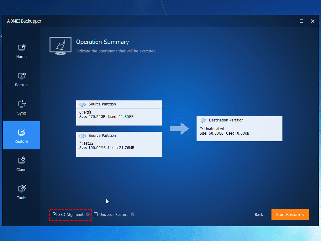 Restore System to New SSD