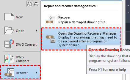 drawing-recovery-manager