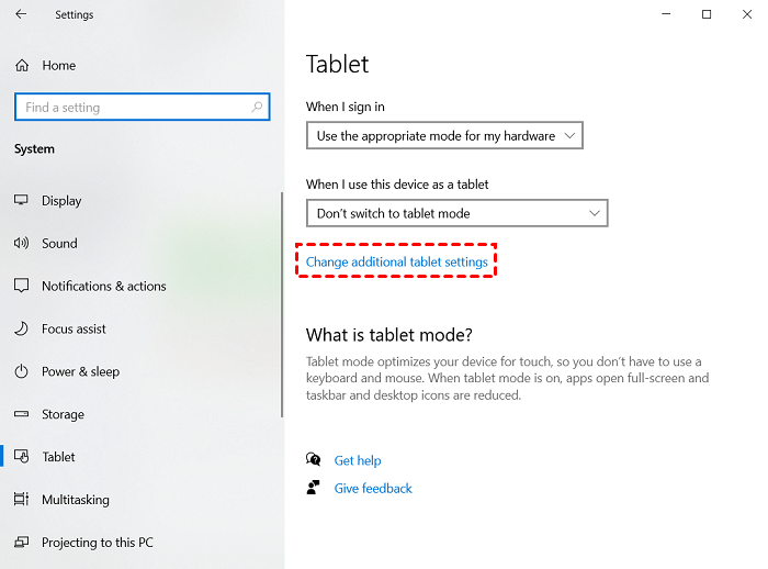 Change Additional Tablet Settings