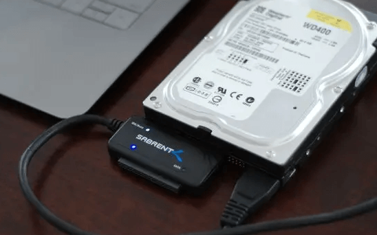 Connect Hard Drive via the Adapter