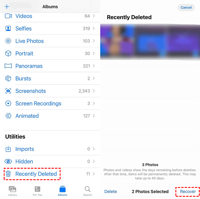 Iphone Recently Deleted Recover