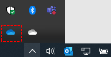 OneDrive Sync Icon Taskbar