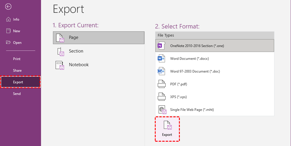 export-onenote-pages