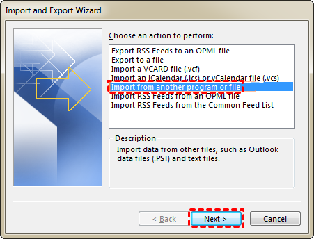 Import Outlook Files