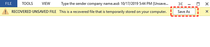 Save Temporary File