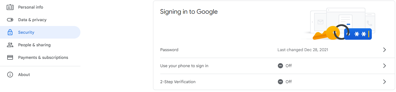 Signing IIn To Google