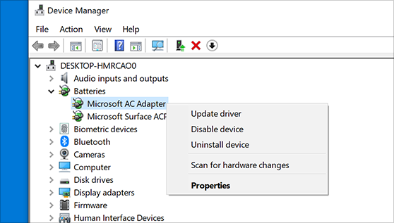 Uninstall Driver Device Manager