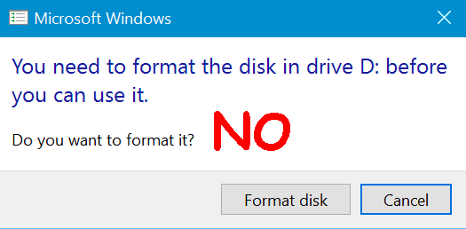 Don't Format Now