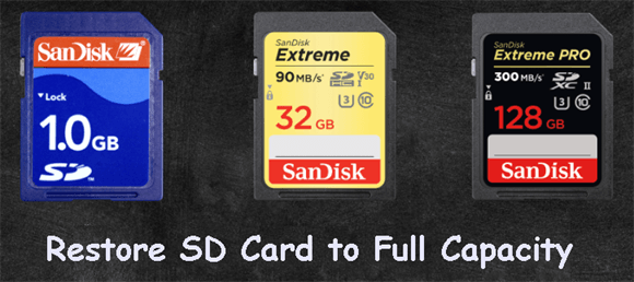Restore SD Card Capacity