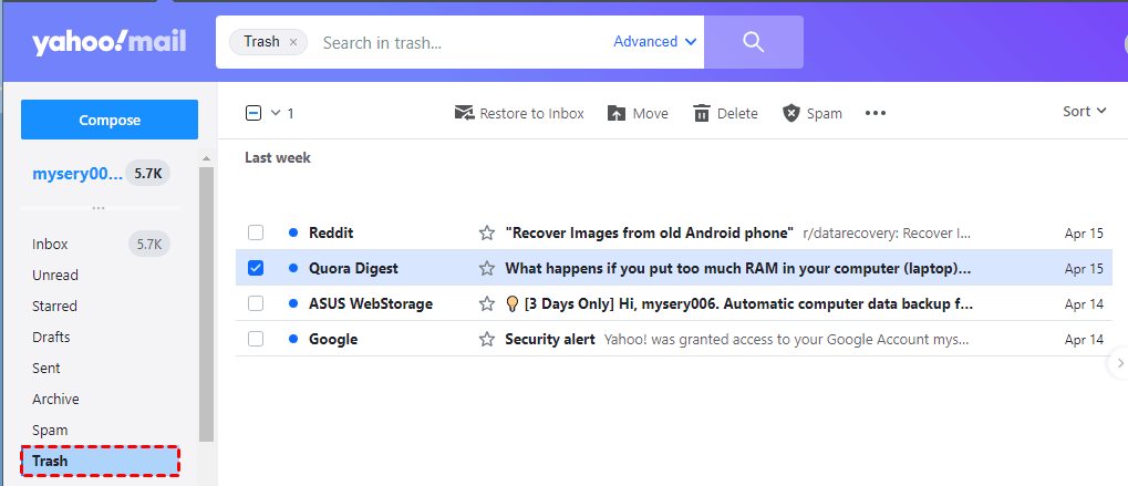 3 Way] How to Recover Deleted Emails from Yahoo