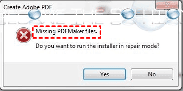 Missing PDFMaker Files