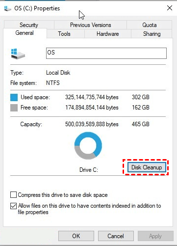 Select Disk Cleanup