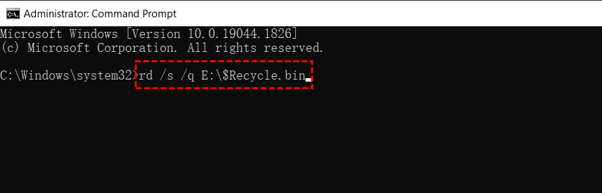 Rd Recycle Bin Command