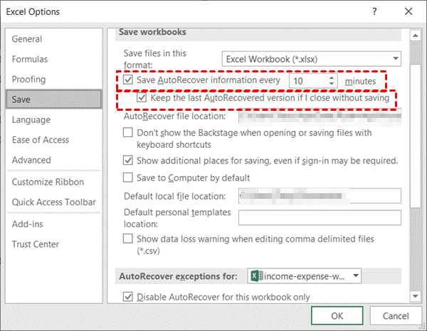 specify-autosave-settings