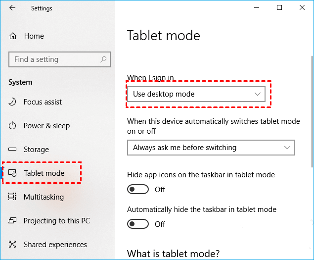 Use Desktop Mode