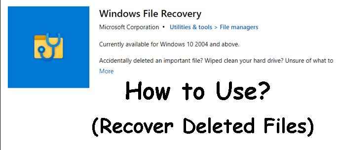 How to Use Windows File Recovery