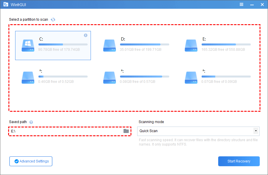 select-partition-to-scan-and-location-to-save