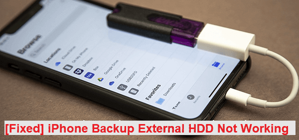 iPhone Backup External HDD Not Working