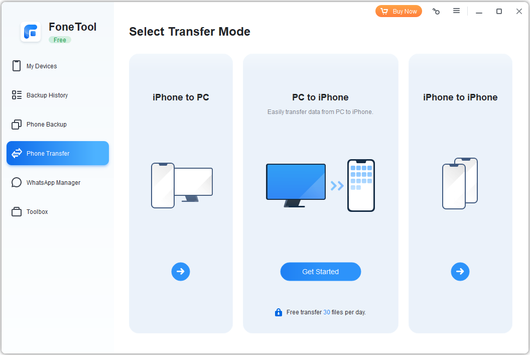 PC to iPhone File Transfer Software Free Download – FoneTool