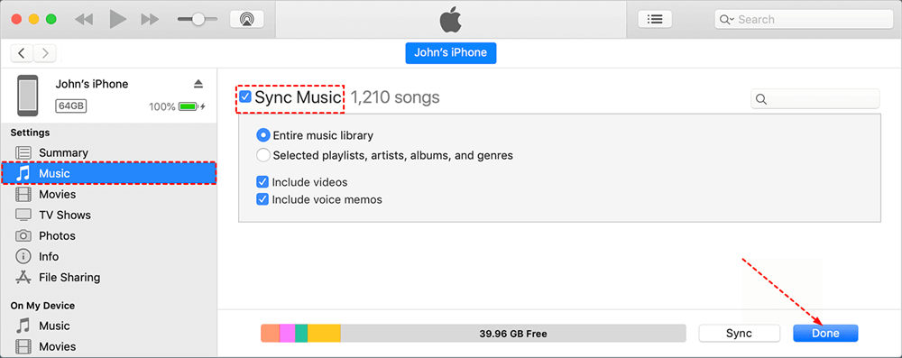 Transfer Music from Laptop to iPhone with iTunes