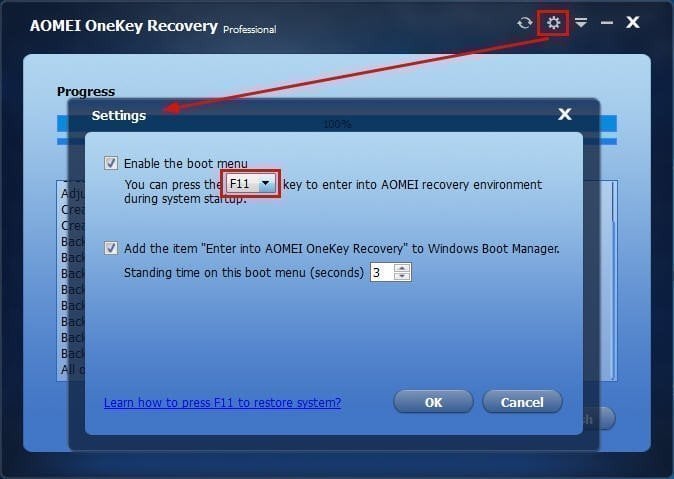 OneKey System Backup