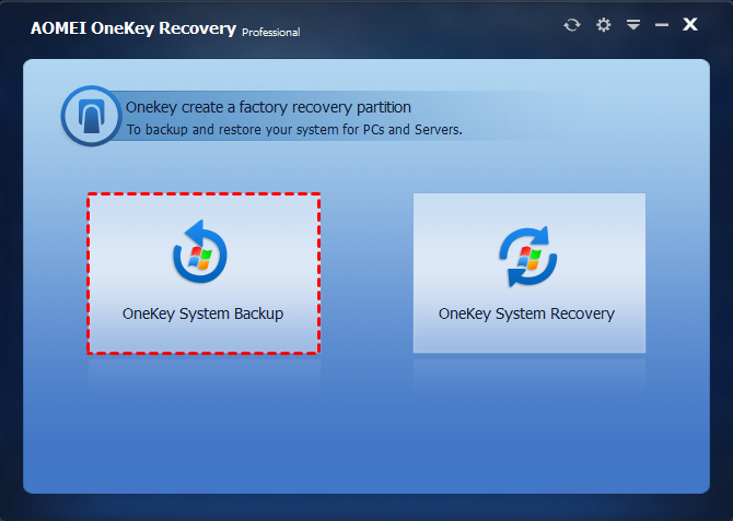 OneKey System Backup