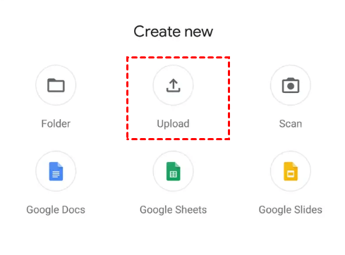 Upload Files Google Drive Android