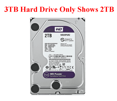 3 Ways to Easily Fix 3TB Hard Drive Only Shows 2TB