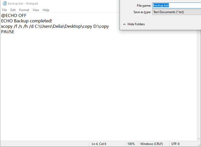 How to create batch script files on Windows 11