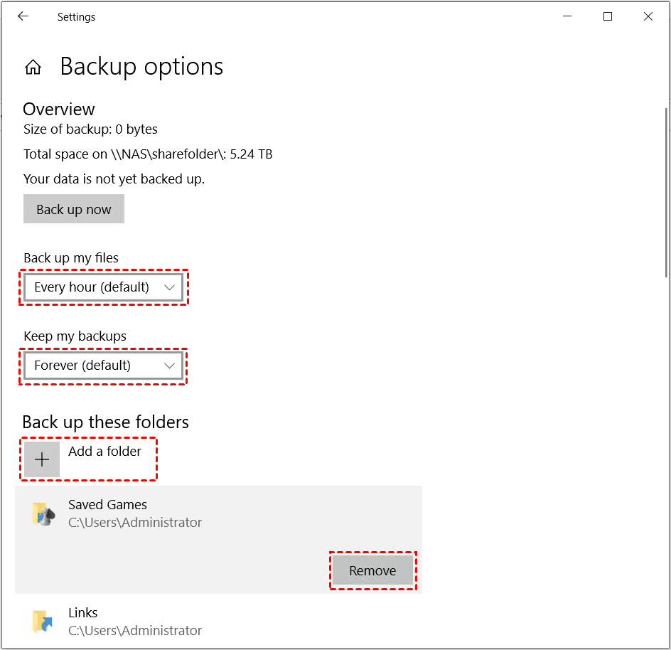 Backup Options