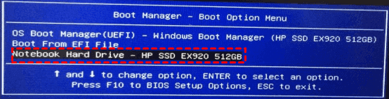 Boot Order SSD