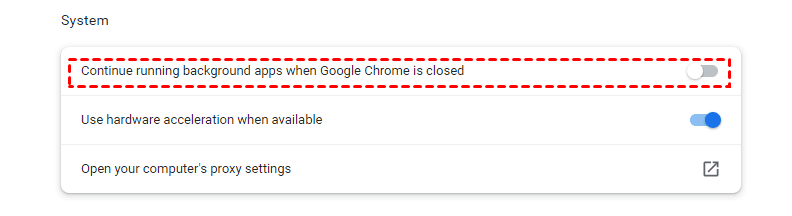 Disable Google Chrome Function
