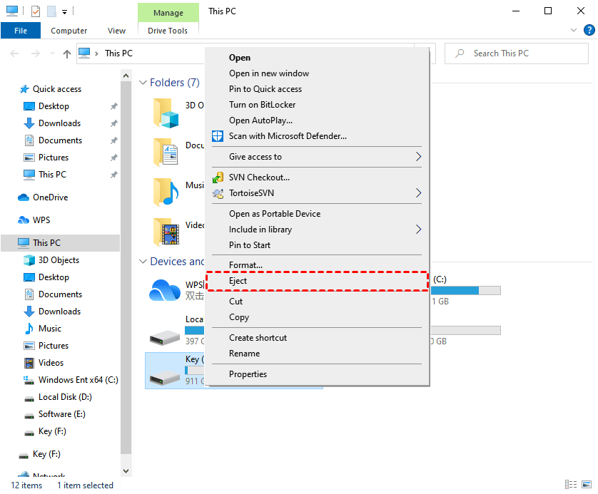 Eject Device Using This PC