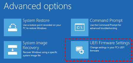 Uefi Firmware Settings Option Windows 10