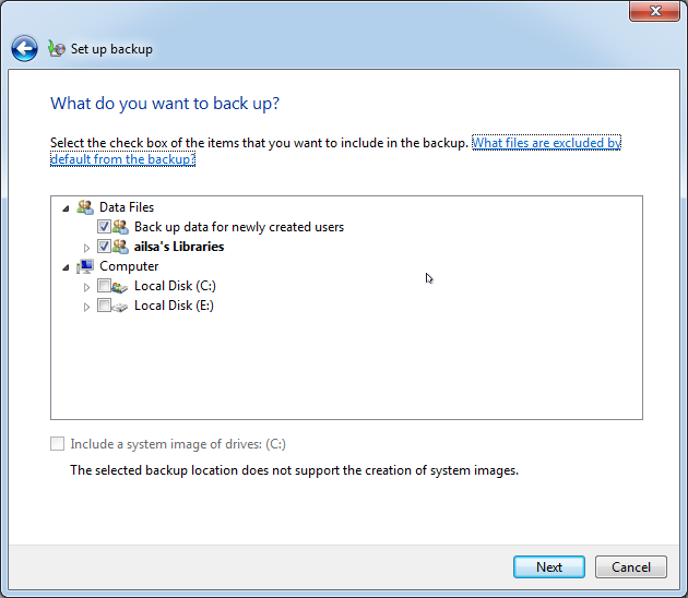 Select Windows 7 Files