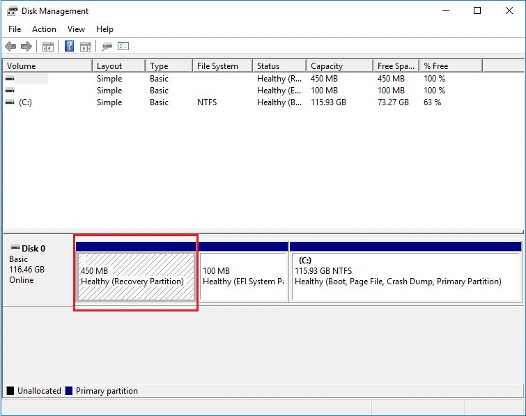 Windows Recovery Partition