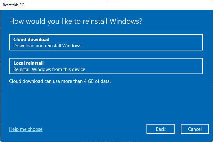 Way to Reinstall Windows