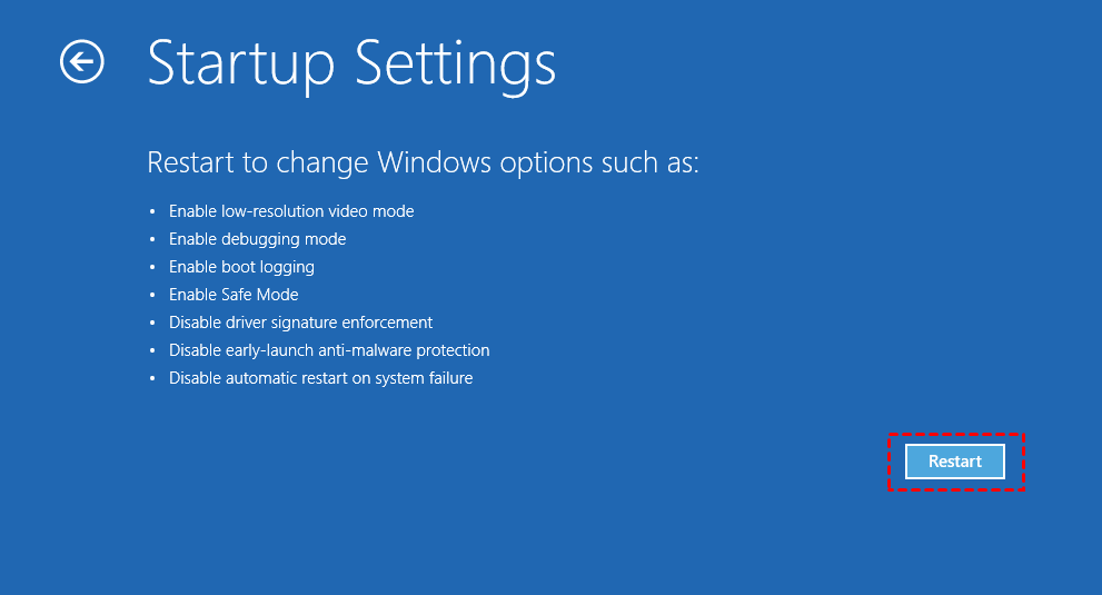 Windows-Anforderungszeile zur Systemwiederherstellung