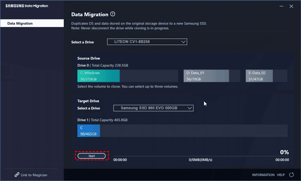 samsung data migration boot drive