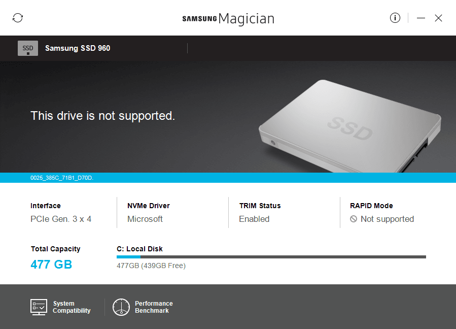 Samsung Magician This Drive Is Not Supported 960